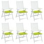 Voir la diapositive 4 : VIDAXL Coussins de chaise de jardin lot de 6 vert vif 50x50x3 cm