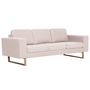 Voir la diapositive 3 : VIDAXL Ensemble de canape 2 pcs tissu creme