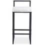 Voir la diapositive 3 : Paris Prix Tabouret de Bar Bouclette  Dakota  80cm Crème & Noir