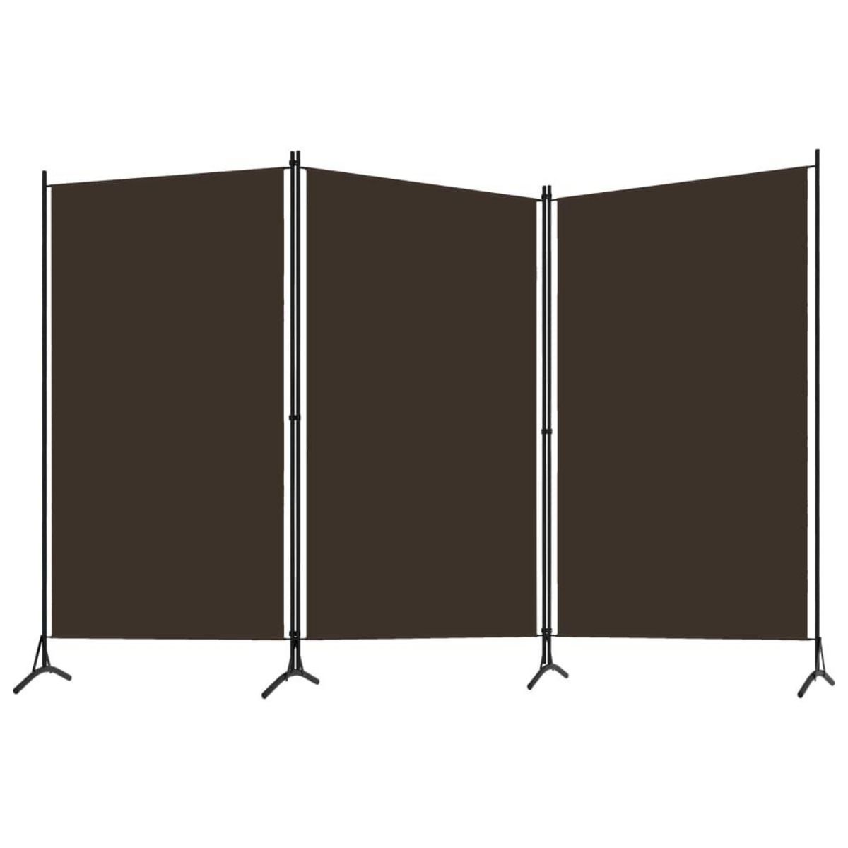 VIDAXL Cloison de separation 3 panneaux Marron 260x180 cm