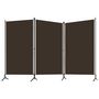 Voir la diapositive 2 : VIDAXL Cloison de separation 3 panneaux Marron 260x180 cm