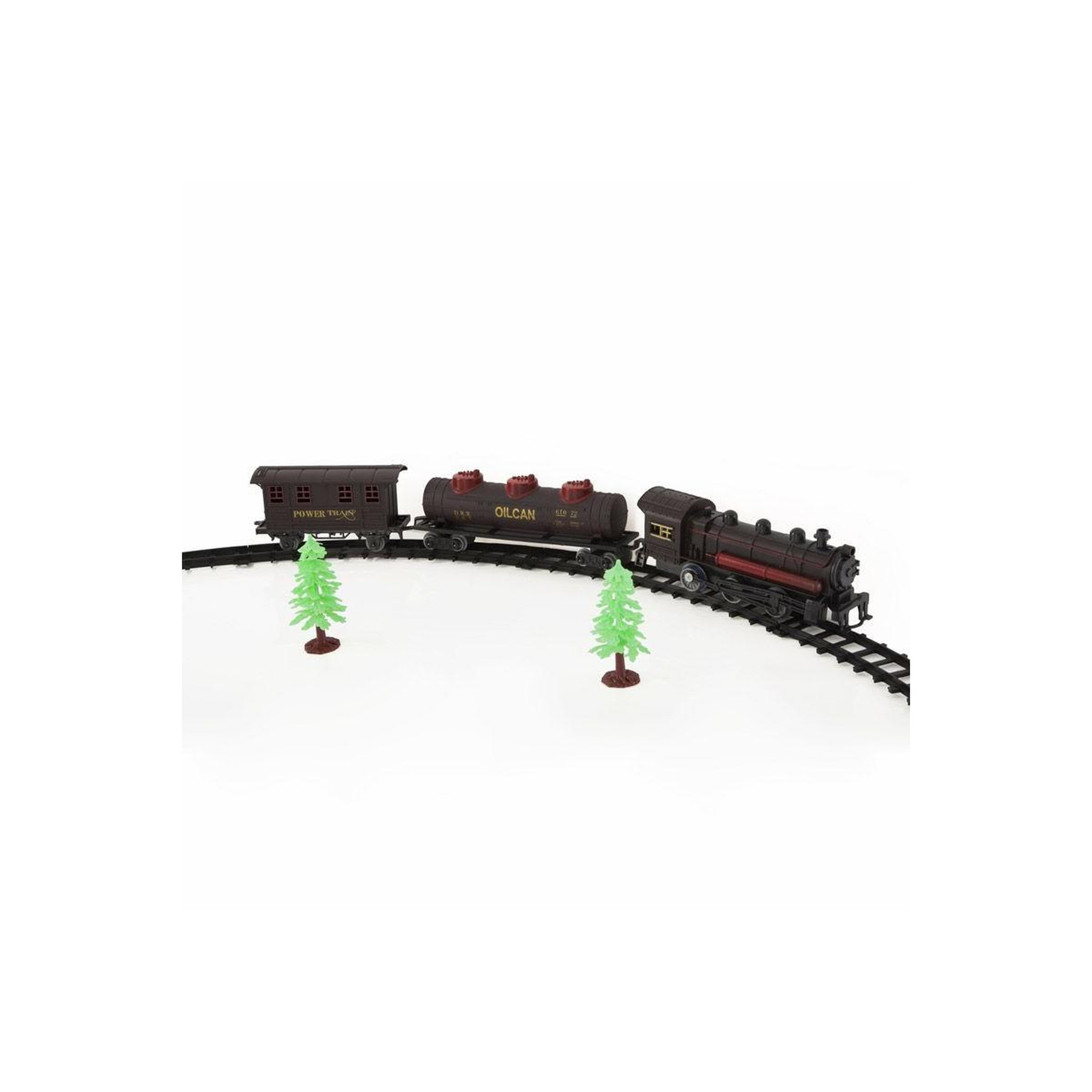 FEERIC LIGHT & CHRISTMAS Train de noël électrique  17 pièces  55cm gris