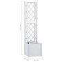 Voir la diapositive 6 : VIDAXL Lit sureleve de jardin et treillis et systeme d'arrosage Blanc
