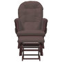 Voir la diapositive 3 : VIDAXL Chaise berçante avec repose-pied Marron Tissu