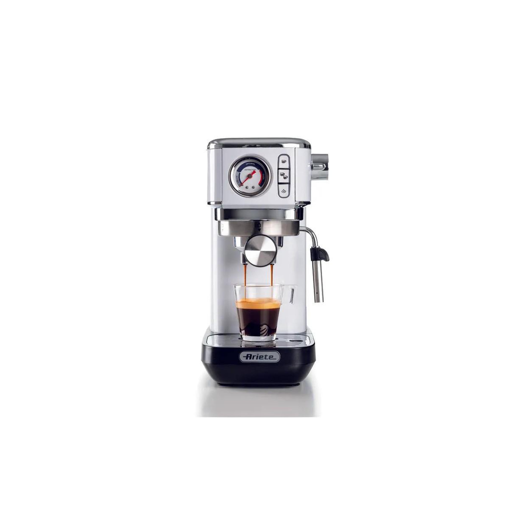 ARIETE Ariete 1381 machine à café espresso avec manomètre 15 bars café en poudre et dosettes blanc