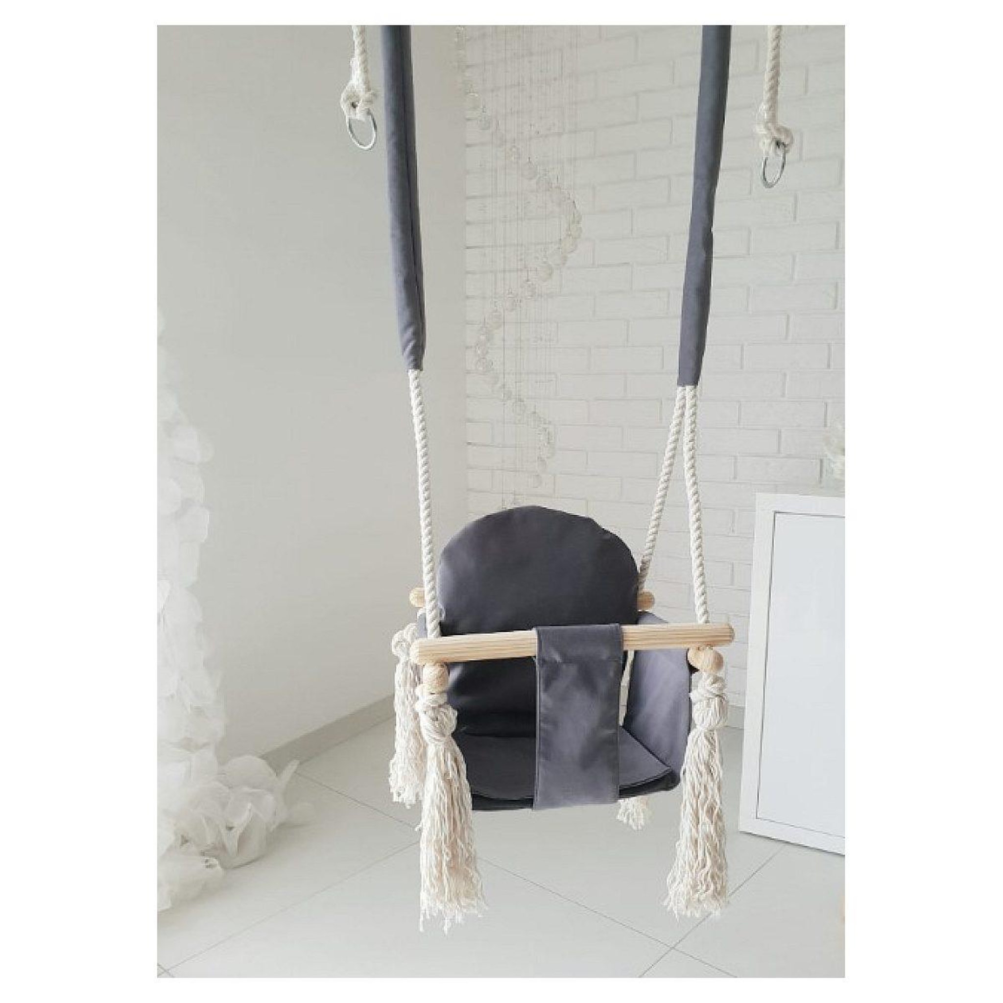 Voir la diapositive 2 : MONIO FOR KIDS Balançoires lapin gris