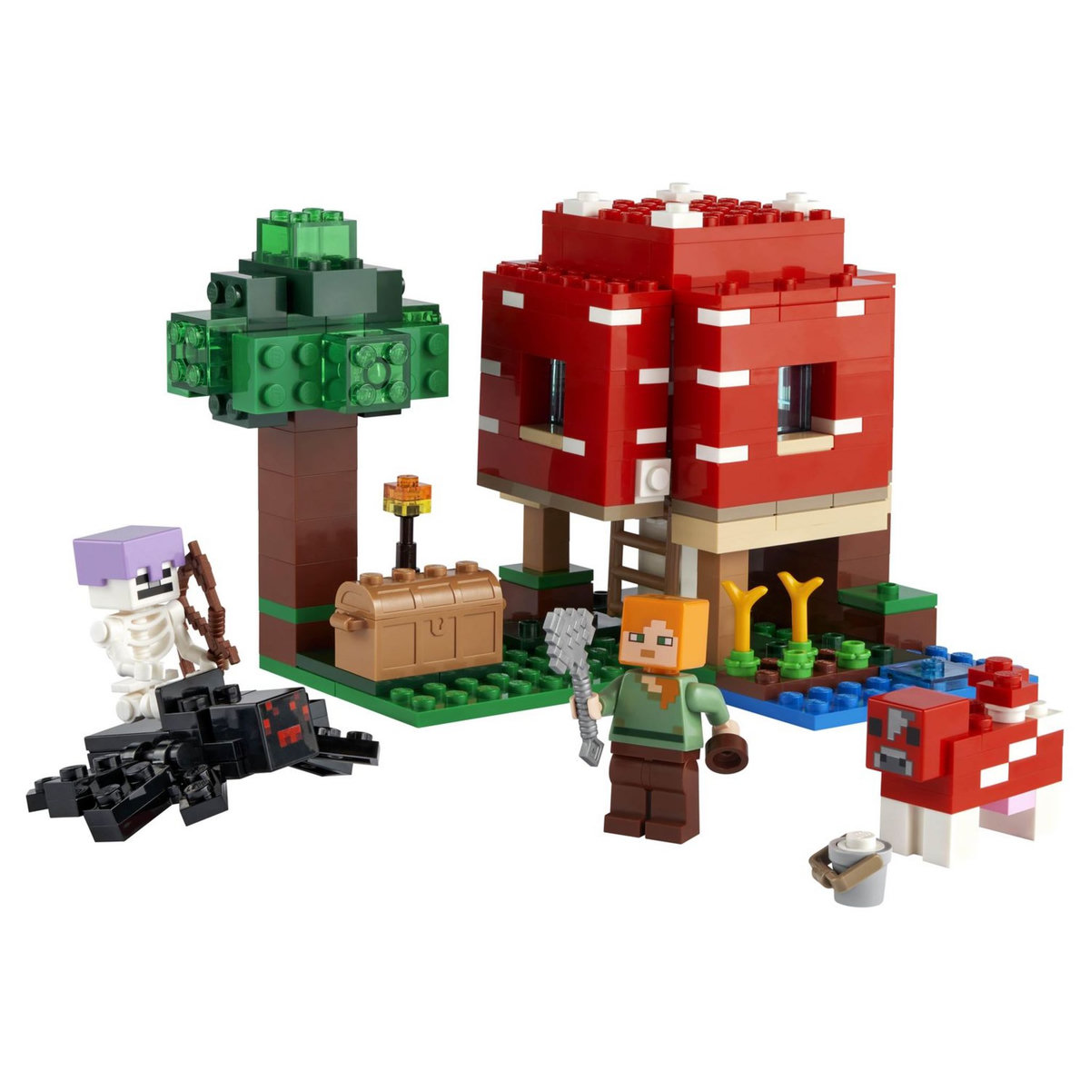 LEGO Minecraft 21179 - La Maison Champignon Set Jouet Maison, Cadeau pour Enfants dès 8 ans