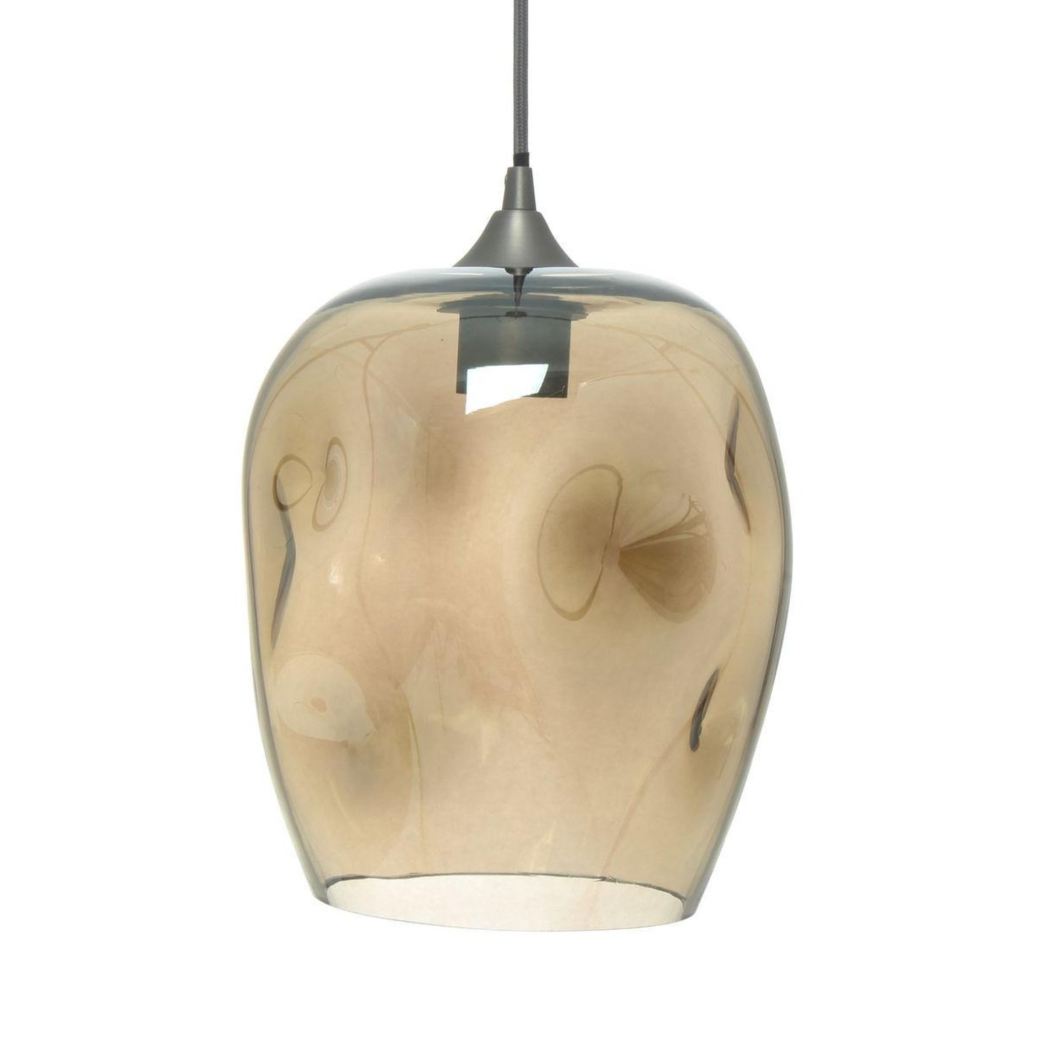 Paris Prix Lampe suspension vintage  vicky  34cm transparent & gris