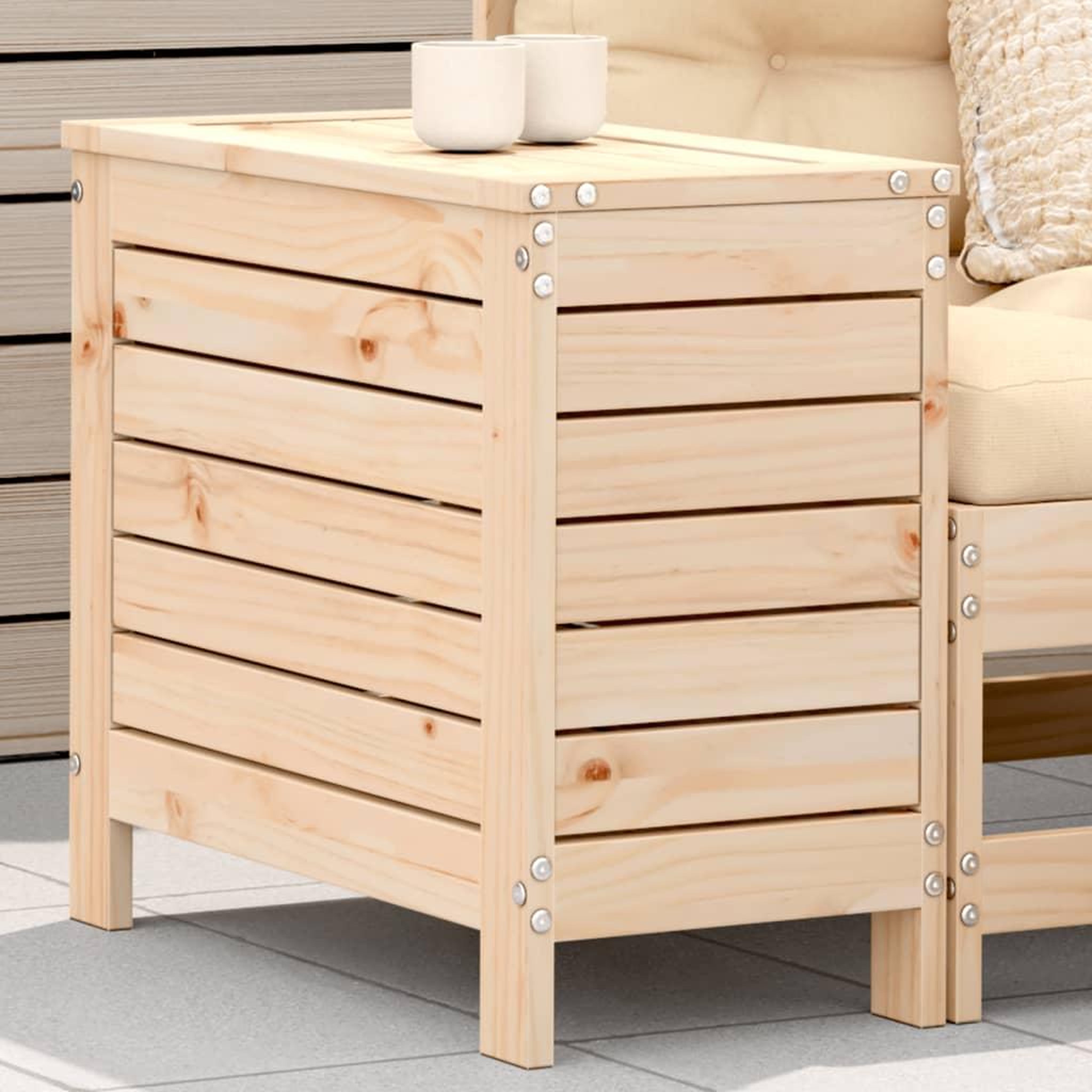 VIDAXL Repose-pied de jardin 62x31,5x52 cm bois de pin massif