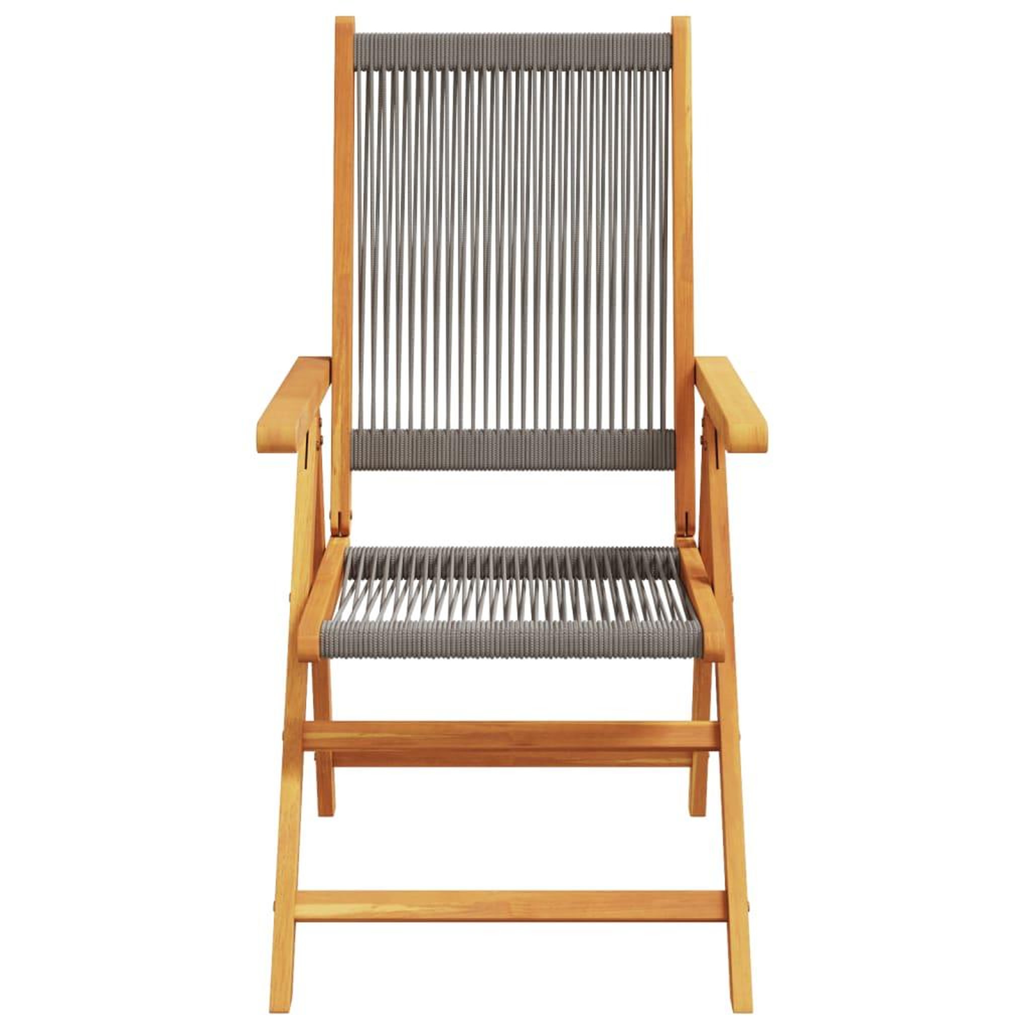 Voir la diapositive 5 : VIDAXL Chaises de jardin lot de 2 gris bois d'acacia et polypropylene