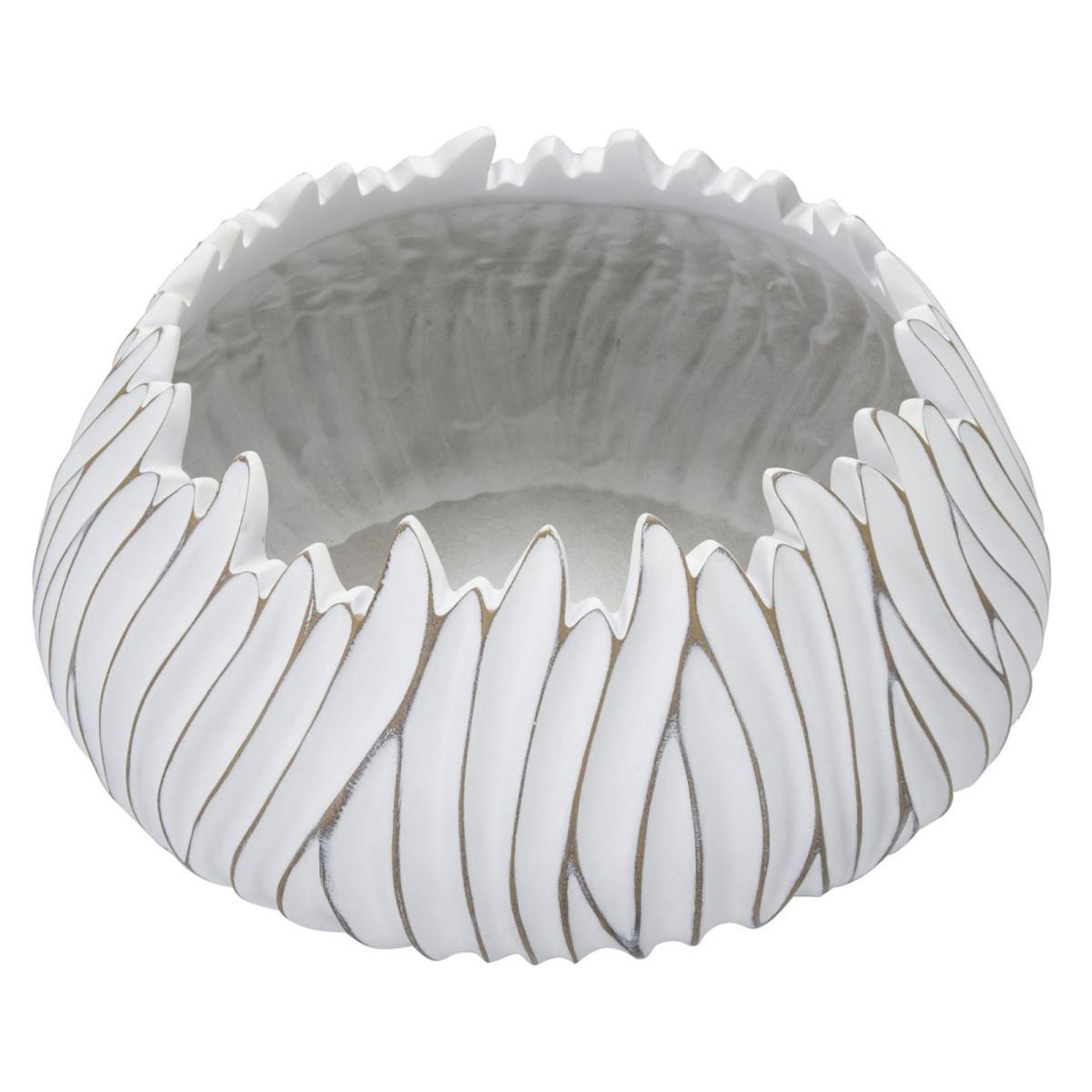 Voir la diapositive 2 : Paris Prix Cache-pot design en relief  honduras  40cm blanc