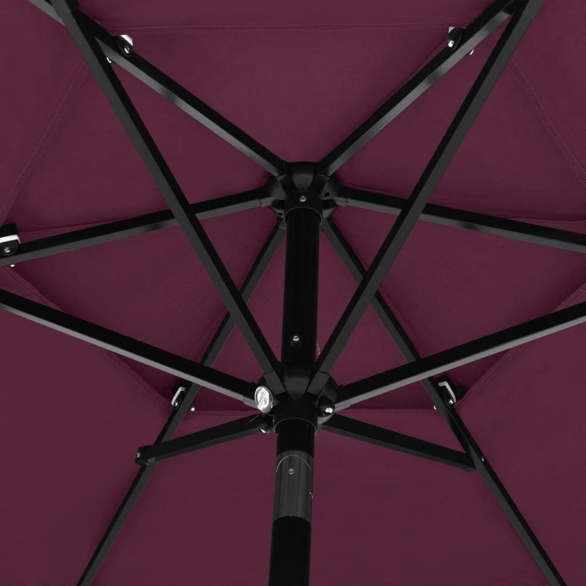 VIDAXL Parasol de jardin a 3 niveaux mat en aluminium rouge bordeaux