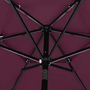 Voir la diapositive 5 : VIDAXL Parasol de jardin a 3 niveaux mat en aluminium rouge bordeaux