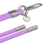 Voir la diapositive 4 : FORCE CASE Bandoulière Cordon violet détails Silver