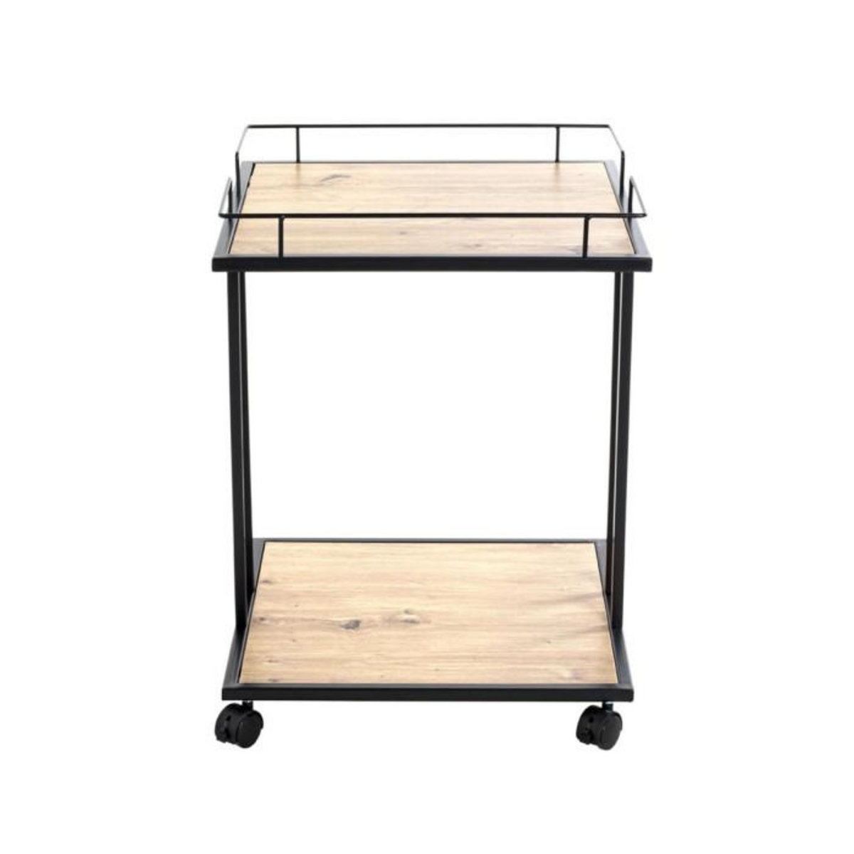 Paris Prix Desserte de Cuisine  Ascola  60cm Noir & Chêne