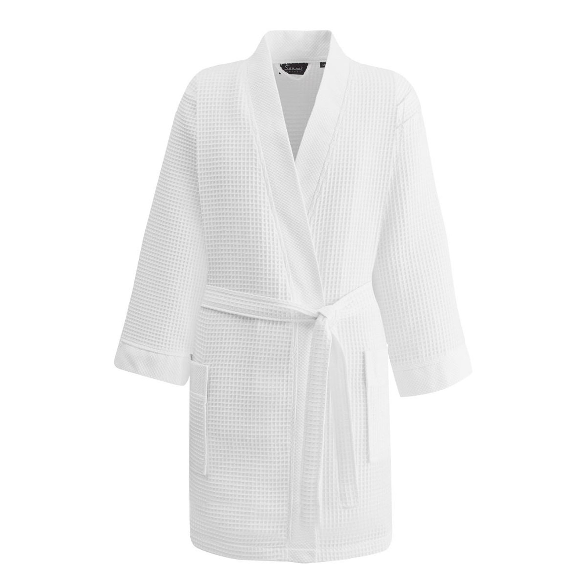 Voir la diapositive 1 : Sensei Maison Peignoir court femme nid d'Abeille col piqué SPA