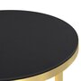 Voir la diapositive 5 : VIDAXL Table d'appoint Dore et noir 45 cm Verre trempe