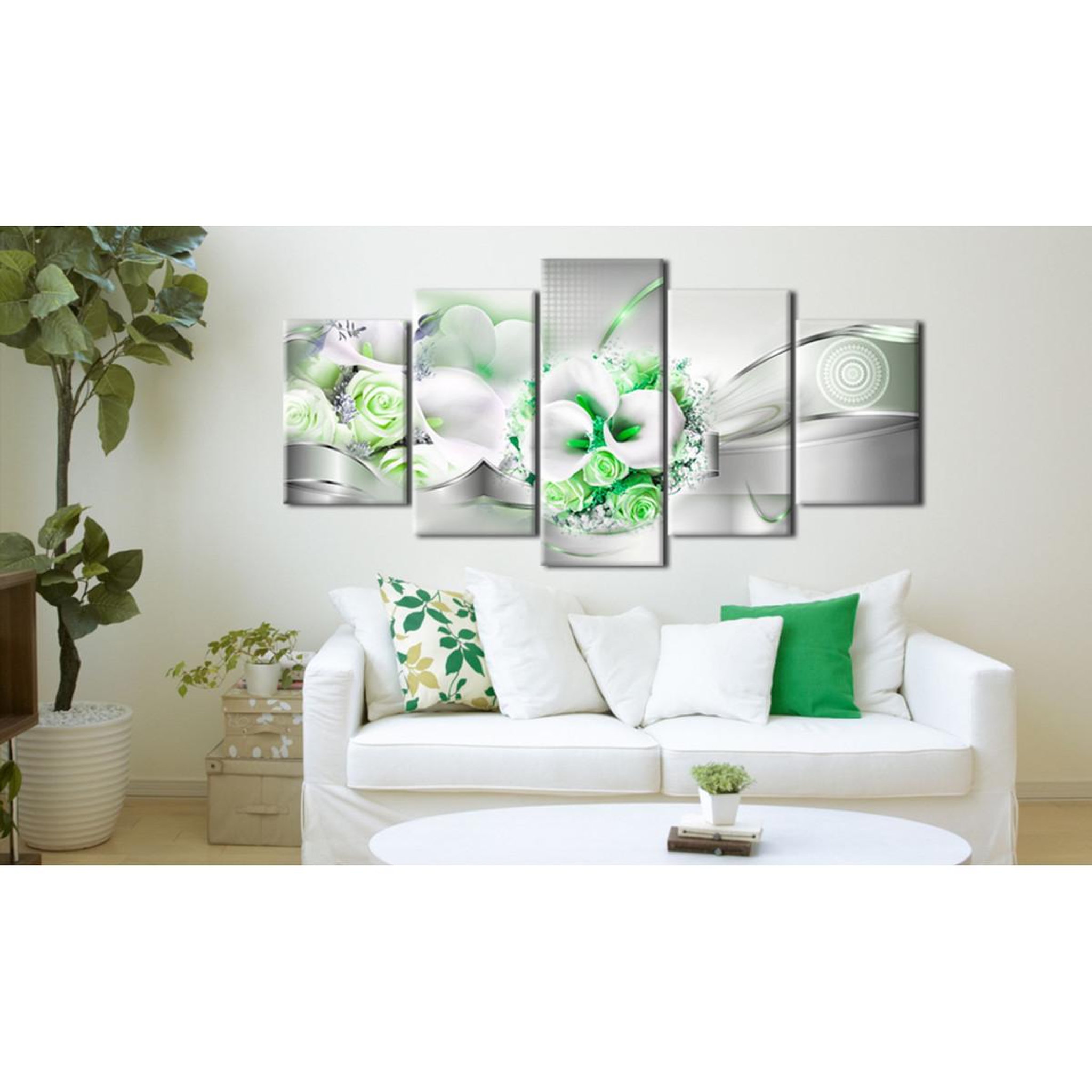 Voir la diapositive 2 : Paris Prix Tableau imprimé  emerald bouquet