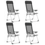 Voir la diapositive 1 : VIDAXL Chaises pliables de camping lot de 4 Noir Aluminium