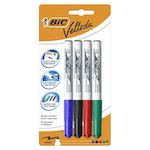 BIC Marqueurs effaçables velleda medium coloris assortis x4