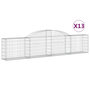 Voir la diapositive 2 : VIDAXL Paniers a gabions arques 13 pcs 300x30x60/80 cm Fer galvanise