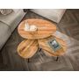 Voir la diapositive 4 : LISA DESIGN Kota - lot de 3 tables basses - bois massif d'acacia