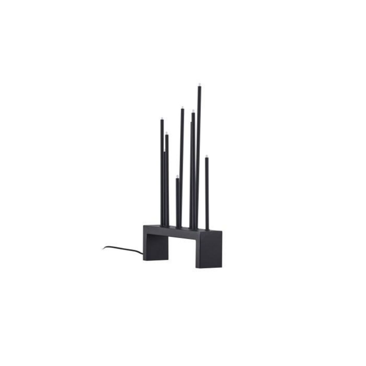 Paris Prix Lampe à Poser Bougeoir Déco  Vallasen  27cm Noir