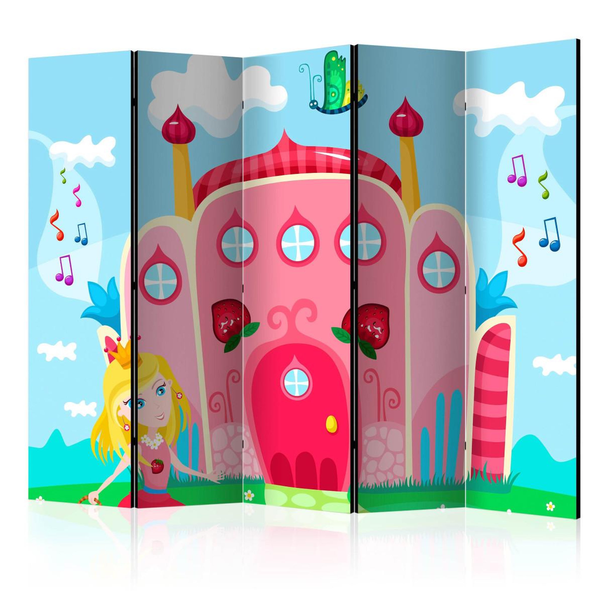 Paris Prix Paravent 5 volets  castle  172x225cm