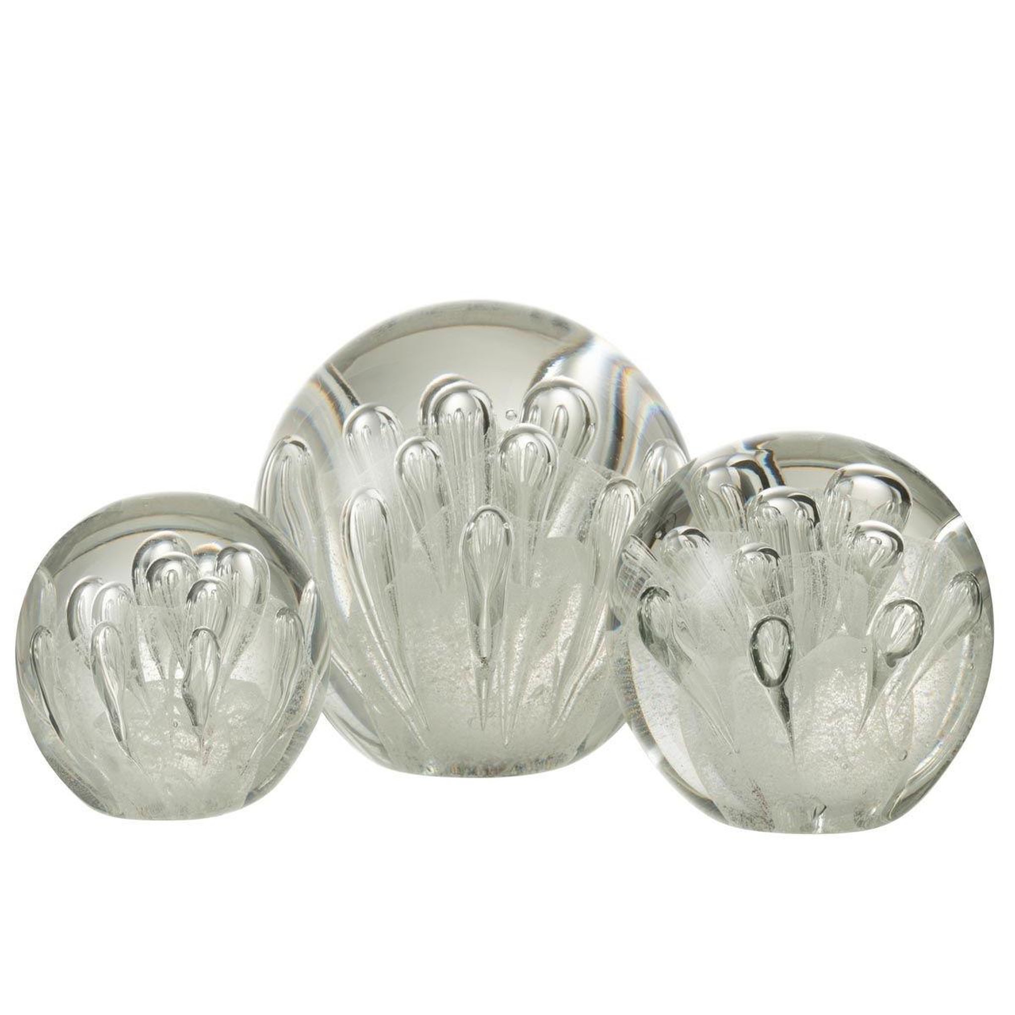 Voir la diapositive 2 : J-LINE Presse-papier déco bulles  évasion  10cm blanc