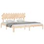 Voir la diapositive 3 : VIDAXL Cadre de lit sans matelas 200x200 cm bois massif de pin