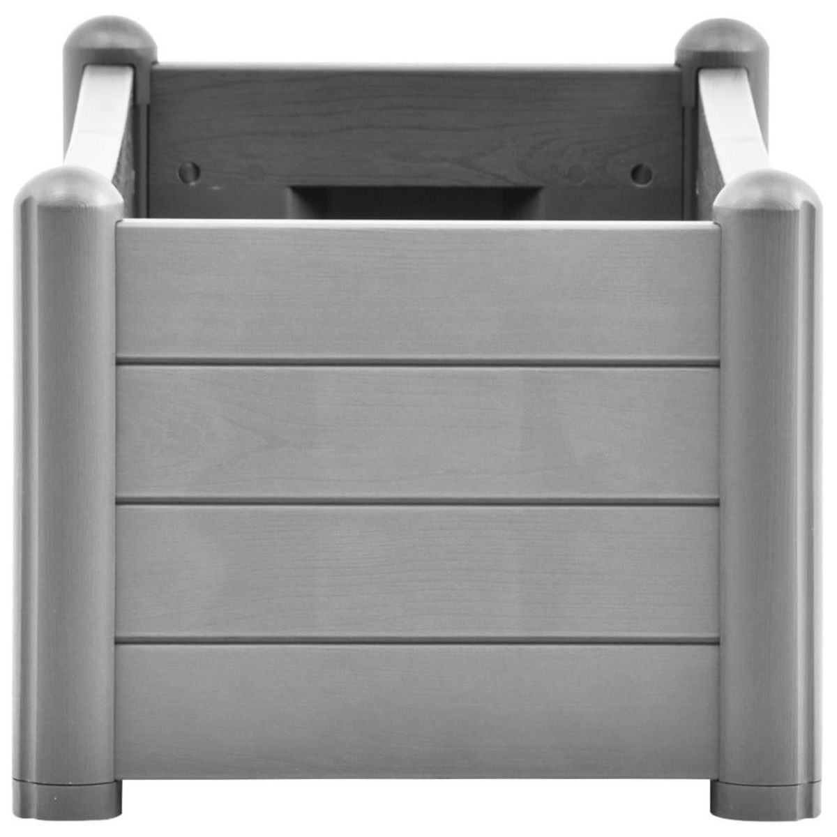 VIDAXL Lit sureleve de jardin PP Gris pierre 100x43x35 cm