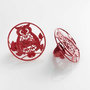 Voir la diapositive 2 : Paris Prix Lot de 2 Embrasses de Rideau  Gufo  8cm Rouge