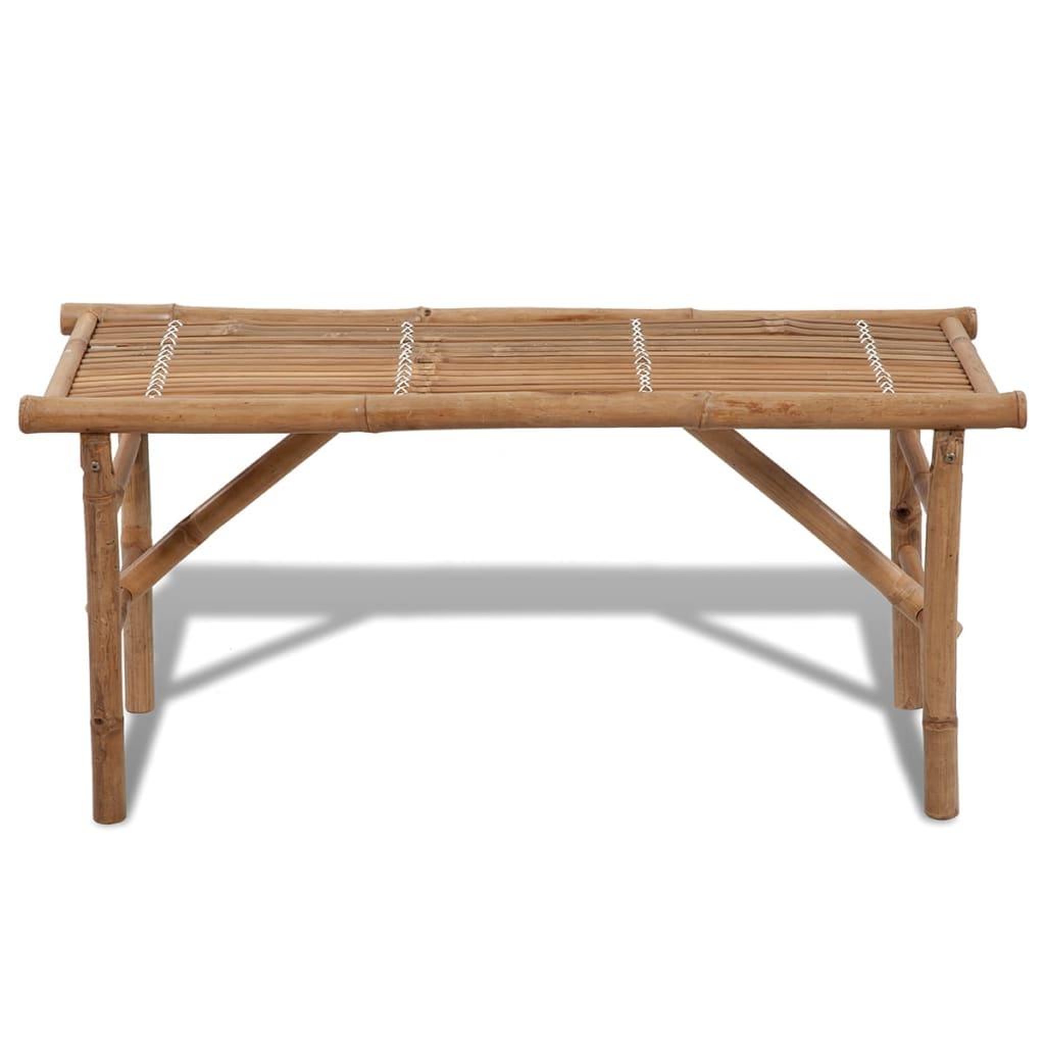 Voir la diapositive 2 : VIDAXL Banc de jardin pliable 118 cm bambou