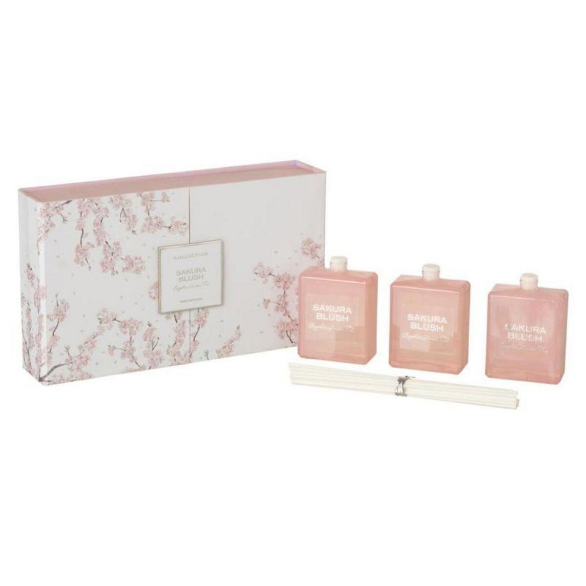 Paris Prix Lot de 3 Huiles Parfumées  Sakura Blush  22cm Rose