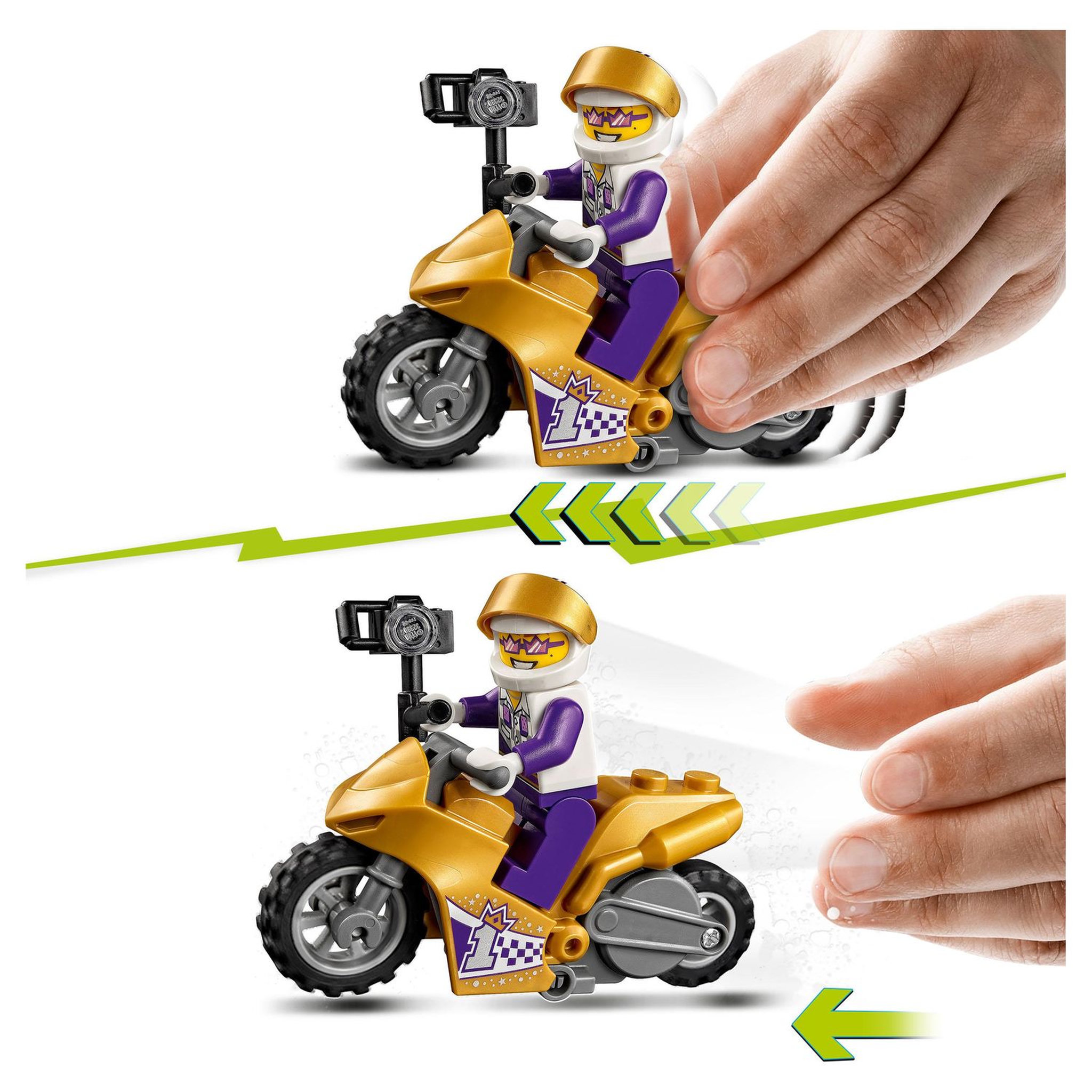 Voir la diapositive 4 : LEGO City 60309 La moto de la cascade selfie