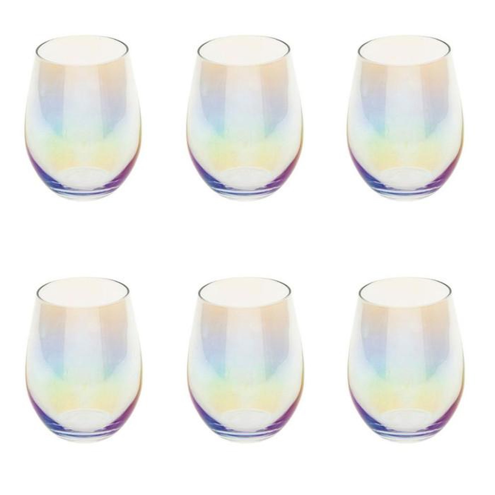FEERIC LIGHT & CHRISTMAS Lot de 6 Gobelets en Verre  Fantasy  54cl Transparent