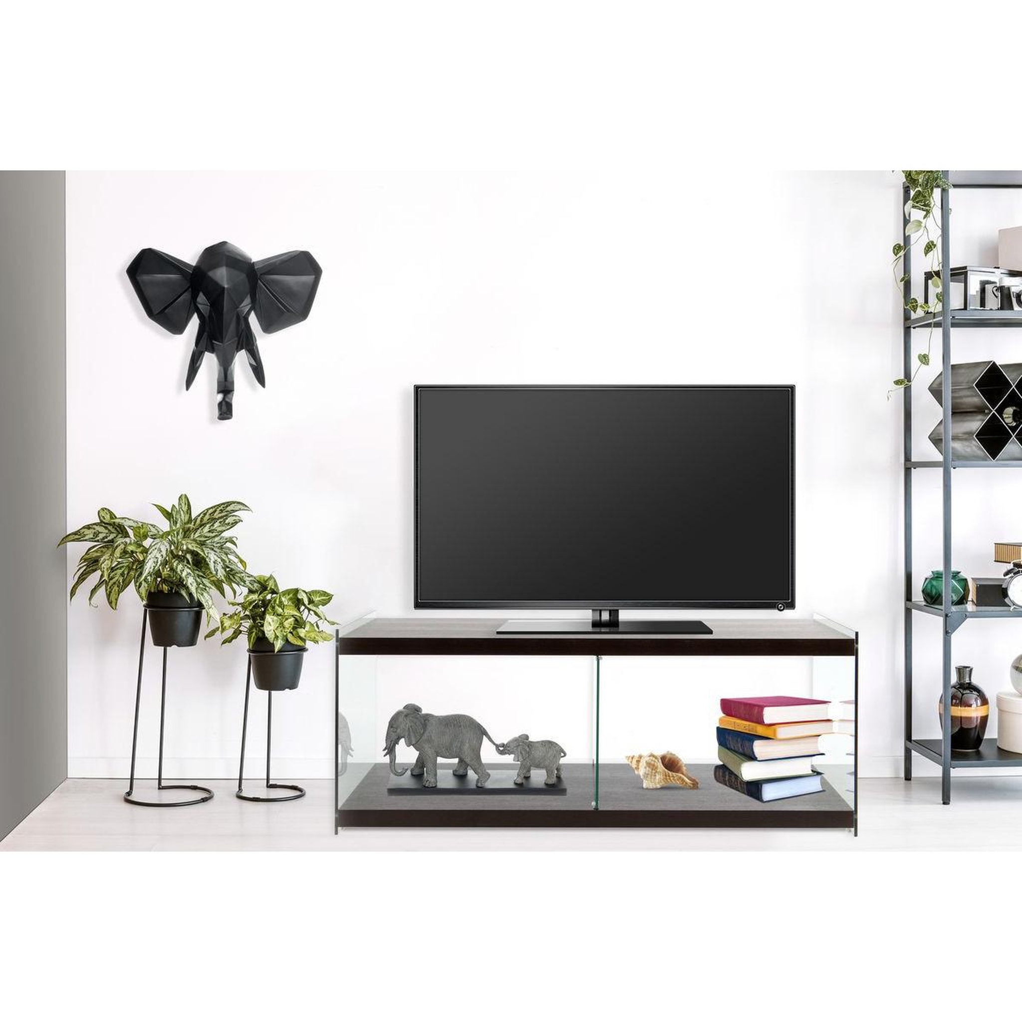 Voir la diapositive 3 : Paris Prix Meuble TV Design  Elementary  120cm Marron Foncé