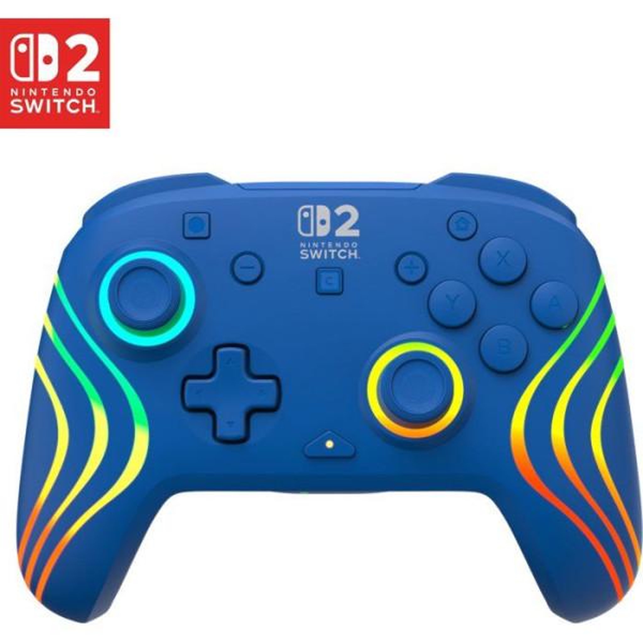 Turtle Beach Manette Gaming sans fil RGB - TURTLE BEACH - Afterglow Wave pour Nintendo Switch 2 - Bleu