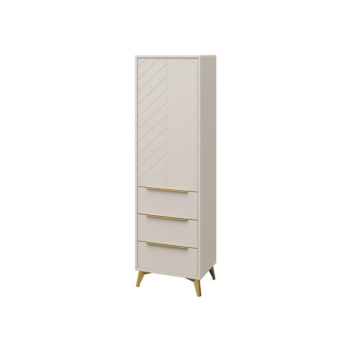 BEST MOBILIER Boccioni - buffet haut - beige - 54x180 cm