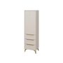 Voir la diapositive 2 : BEST MOBILIER Boccioni - buffet haut - beige - 54x180 cm