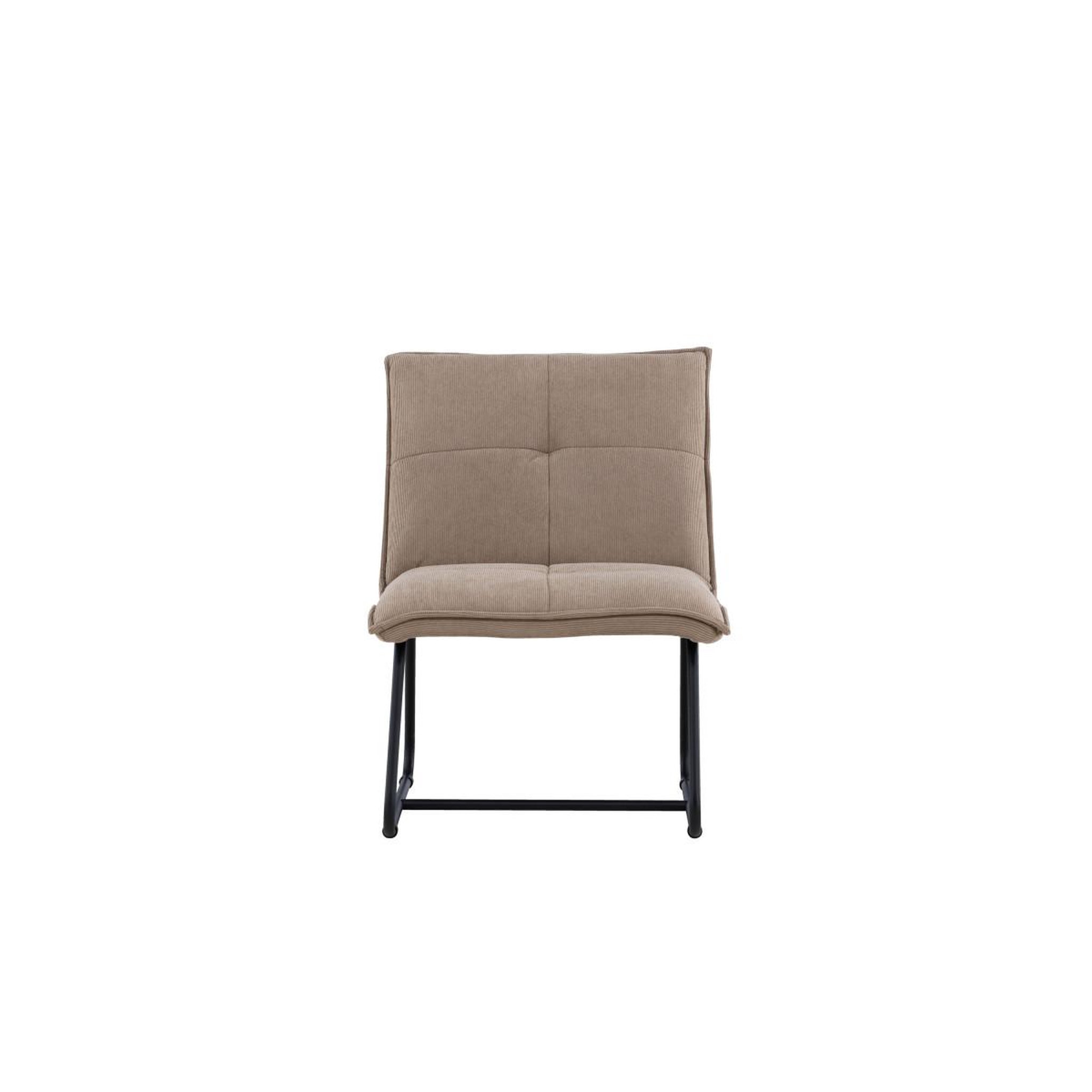 Voir la diapositive 2 : Paris Prix Fauteuil design en tissu côtelé  madison  79cm marron