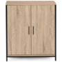 Voir la diapositive 3 : ID MARKET Armoire basse DETROIT 2 portes design industriel