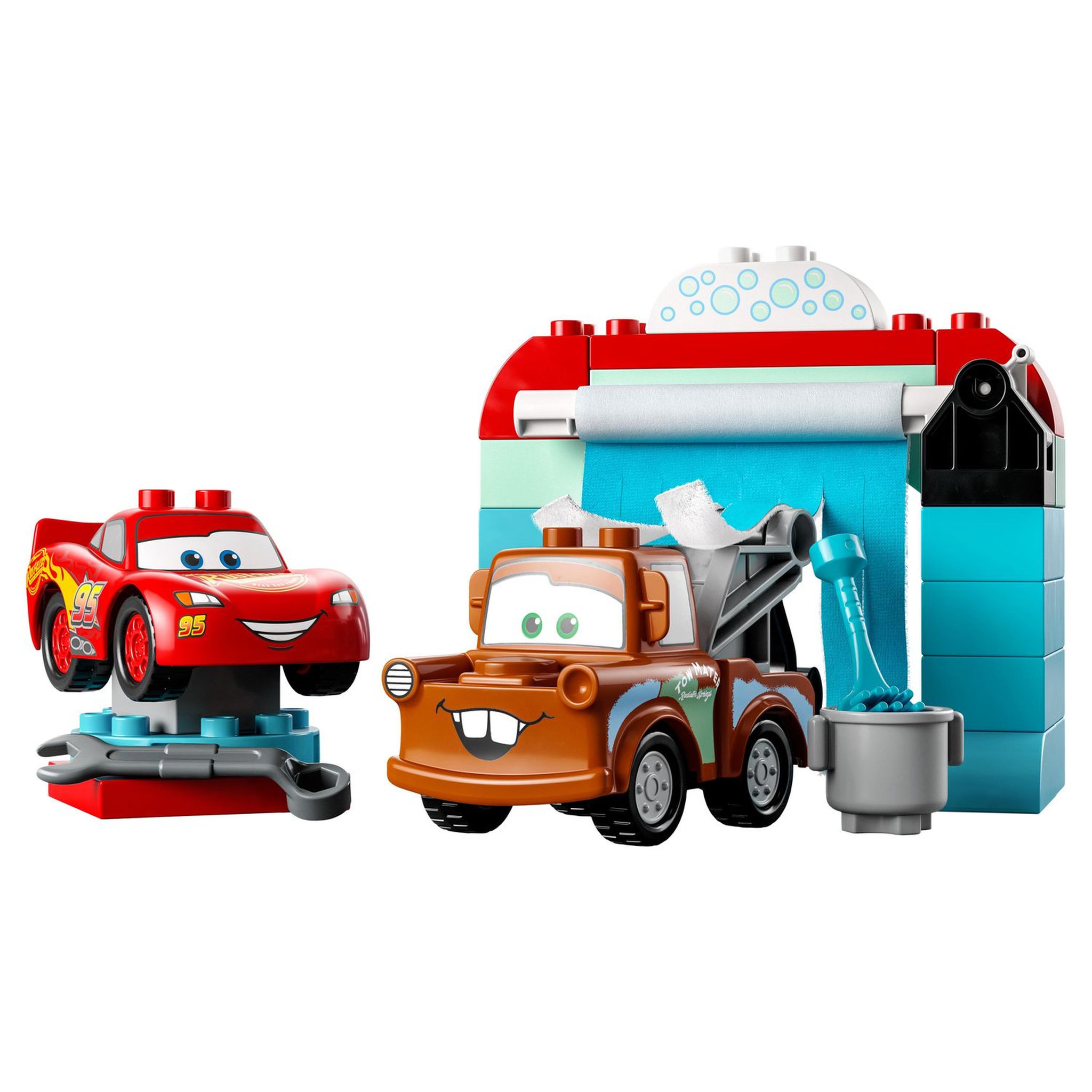 Voir la diapositive 3 : LEGO Duplo 10996 La station de lavage avec Flash Mc Queen et Martin, Jouet avec Voitures, Garçons et Filles 2 Ans
