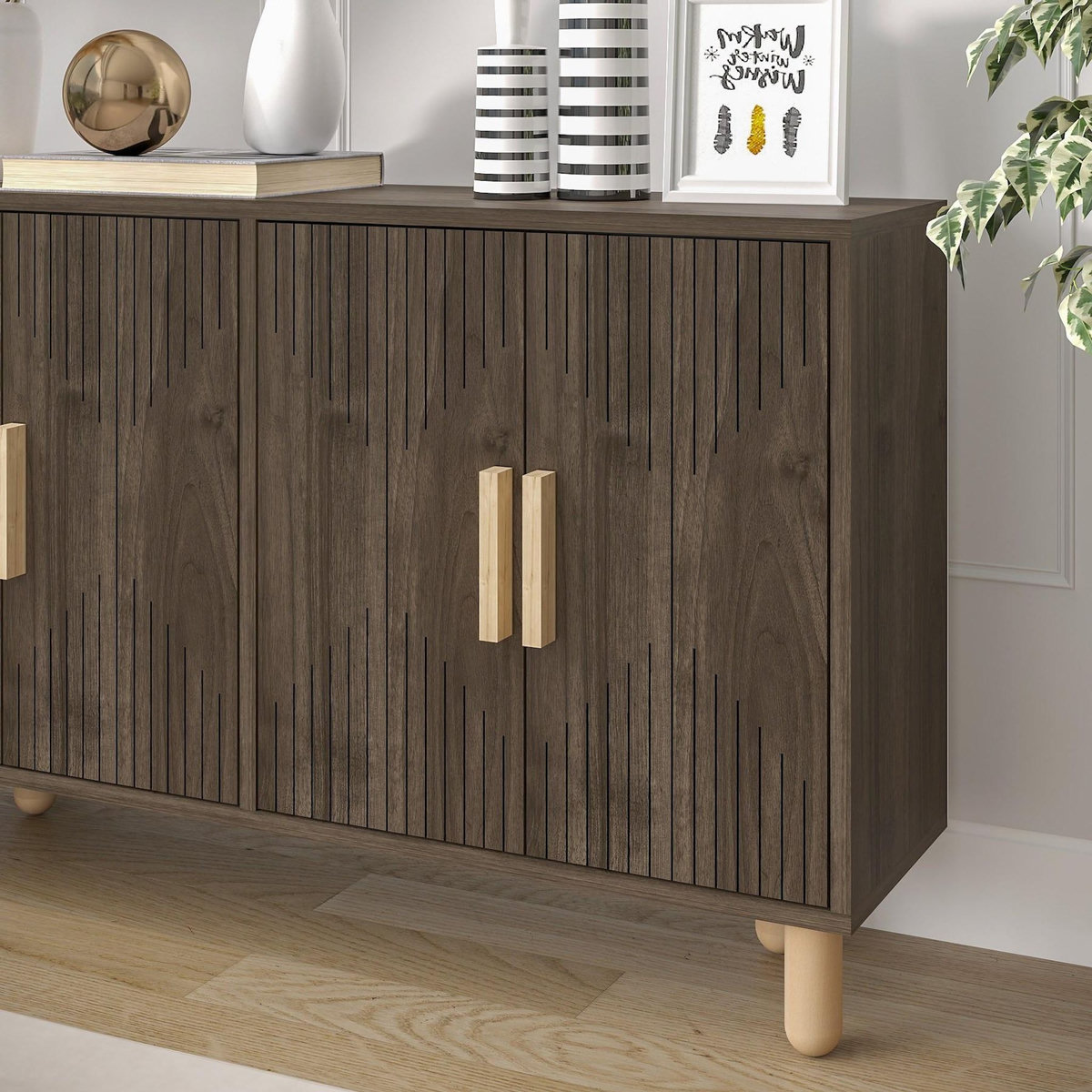 Habitat et Jardin Buffet en bois  Roger  - 120 x 30 x 74 cm - Marron