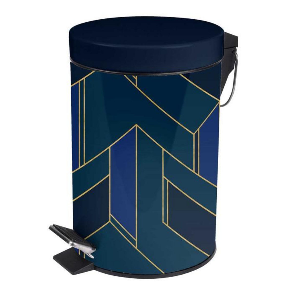 Paris Prix Poubelle à Pédale Imprimée  Achille  3L Vert & Bleu