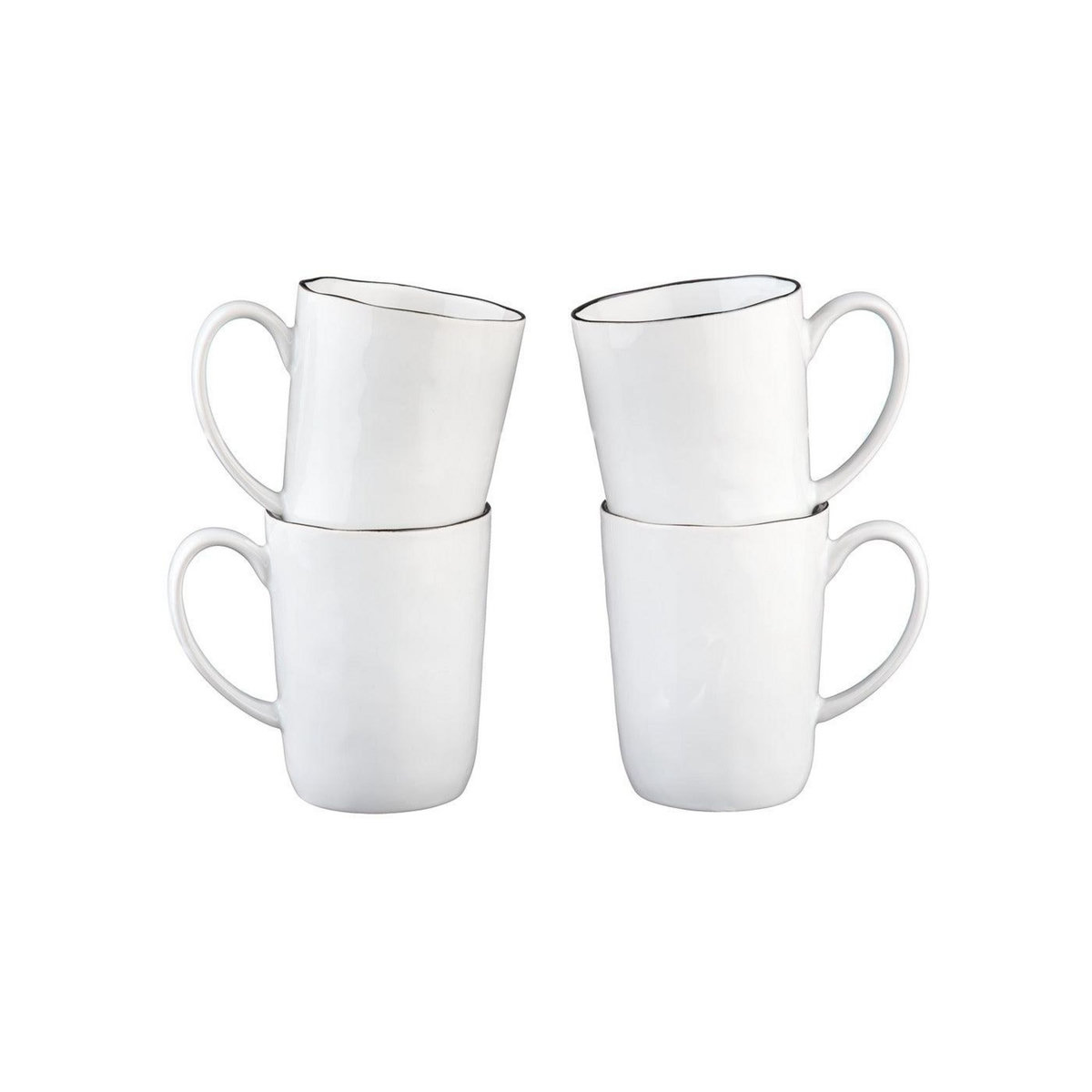 BJORN Mug PURE 40cl - 4 pièces - Blanc Neige
