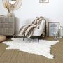 Voir la diapositive 4 : Paris Prix Tapis Imitation Fourrure  Effet Peau  120x158cm Blanc