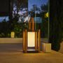 Voir la diapositive 3 : Lumisky Lanterne solaire SERAPHINA Bois Aluminium H32cm