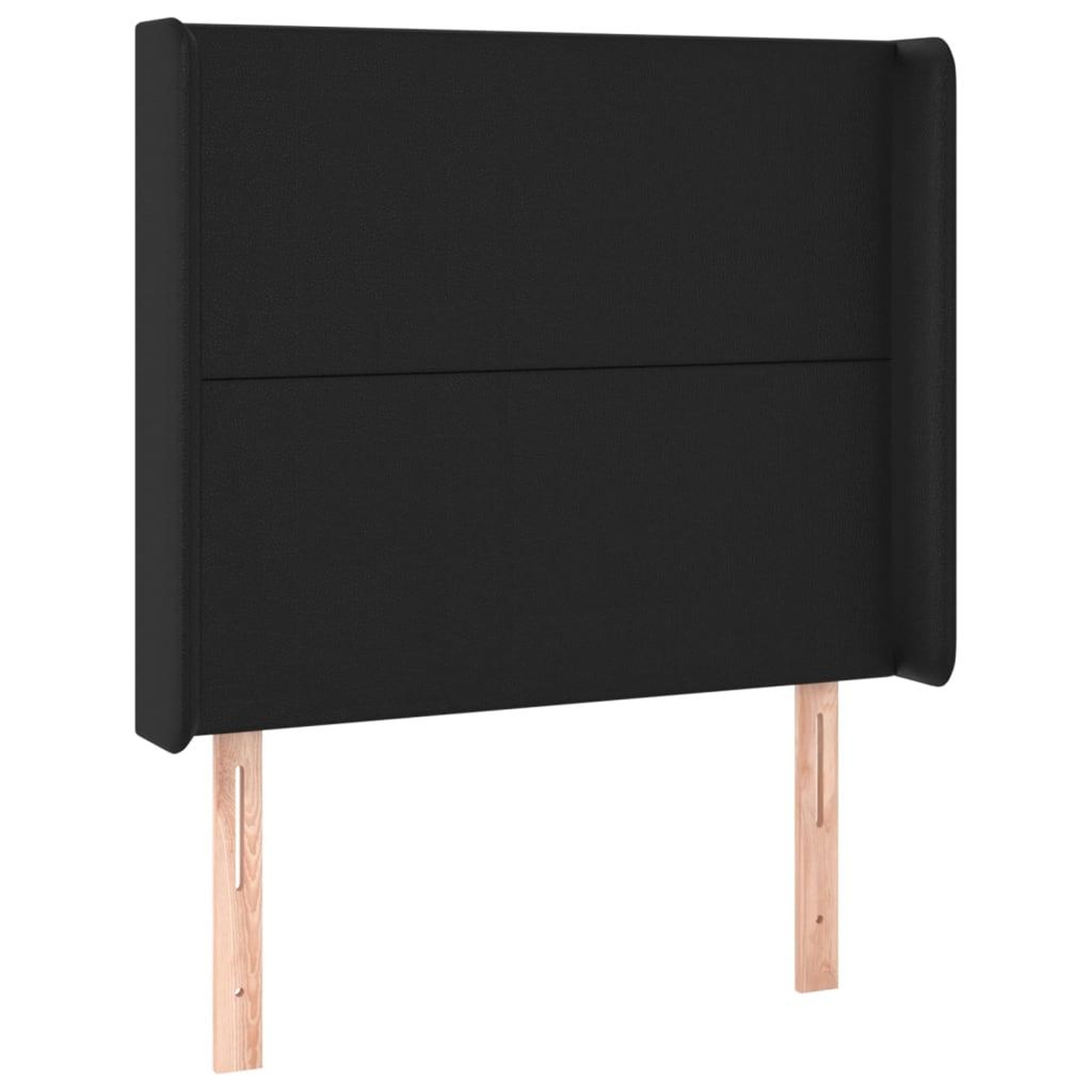 Voir la diapositive 2 : VIDAXL Tete de lit avec oreilles Noir 83x16x118/128 cm Similicuir