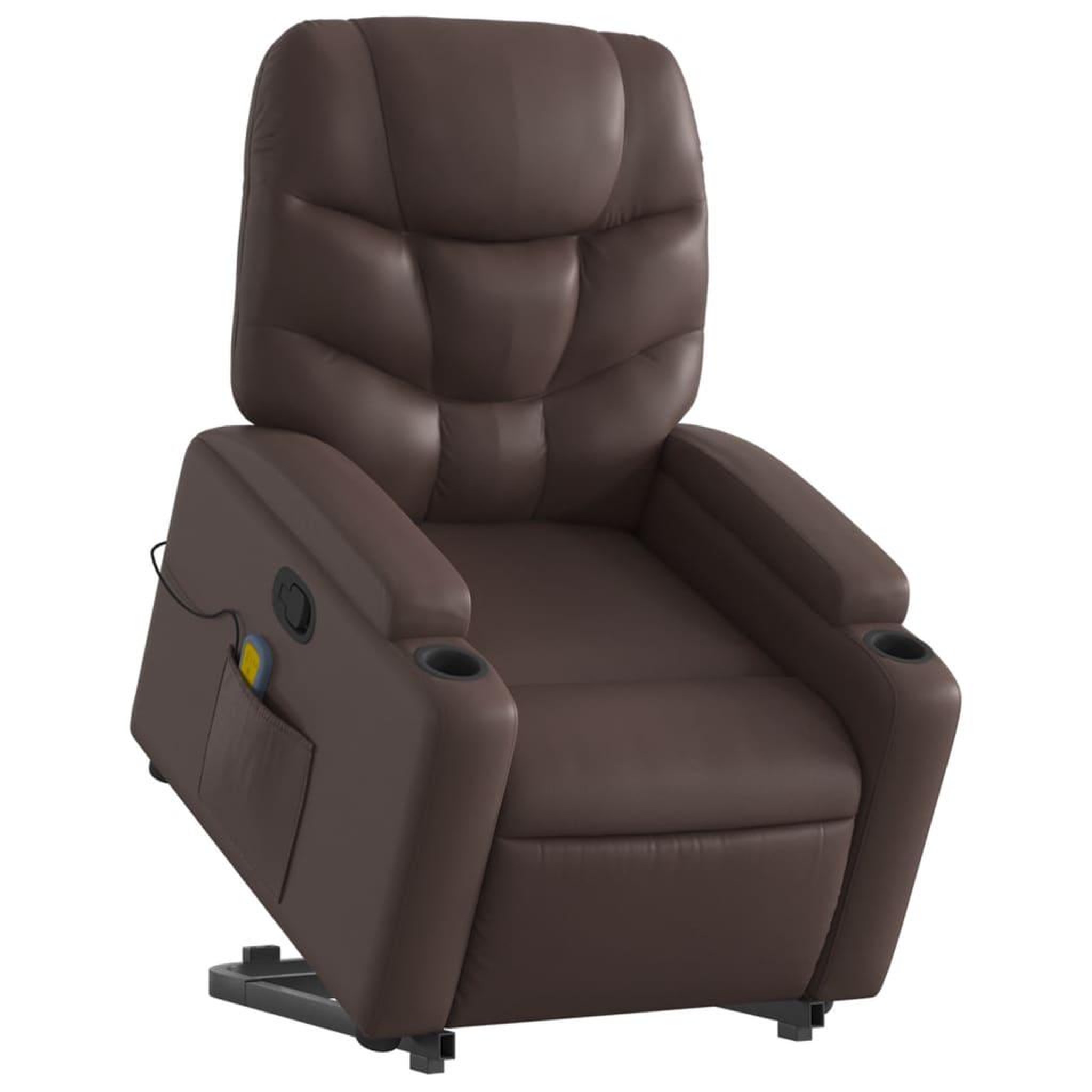 Voir la diapositive 3 : VIDAXL Fauteuil inclinable de massage Marron Similicuir